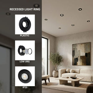 Aro downlight circular para bombilla GU10 / MR16 - Bajo UGR - Corte Ø60 mm (18)
