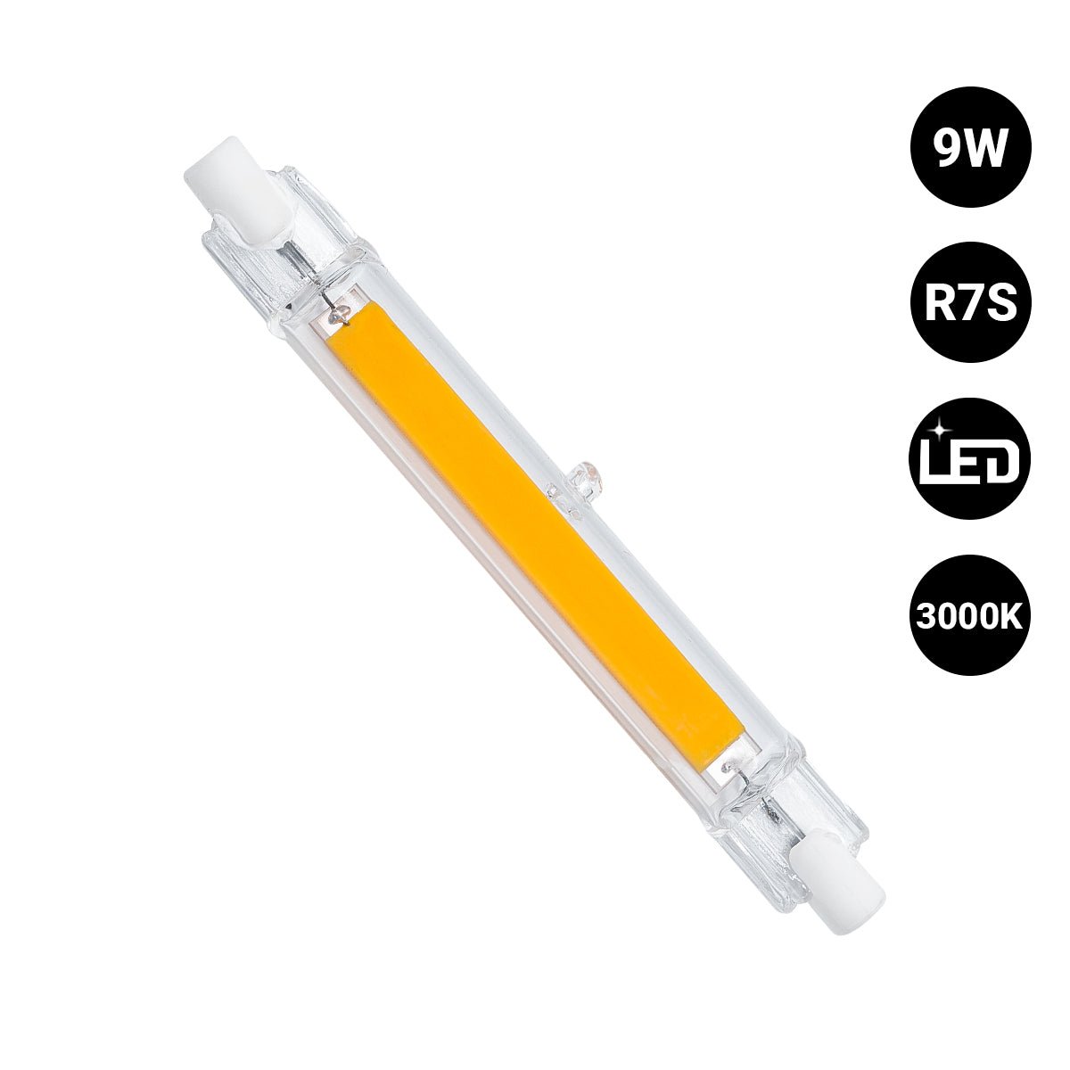 Bombilla LED COB - R7S - 118mm - 1000lm - 9W - Barcelona Led-Iluminación