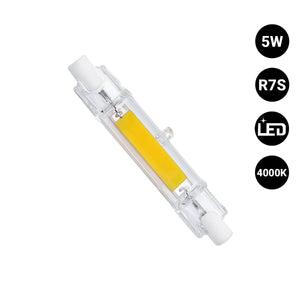 Bombilla LED COB - R7S - 78mm - 600lm - 5W - Barcelona Led-Iluminación