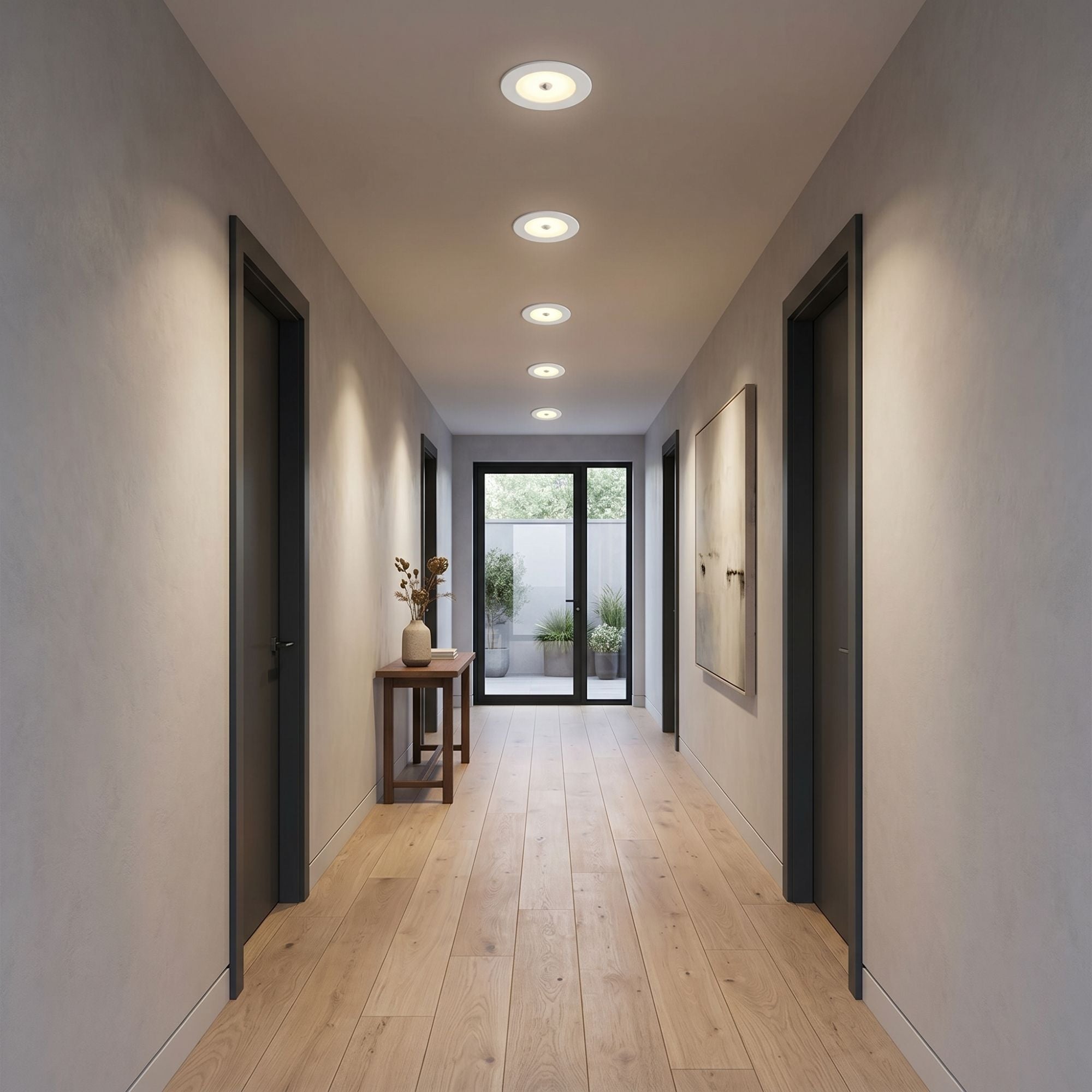 Downlight LED con sensor PIR "CLIO" - 8W - CCT - 700lm - Corte Ø85mm - IP54 (1)