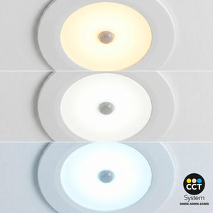 Downlight LED con sensor PIR "CLIO" - 8W - CCT - 700lm - Corte Ø85mm - IP54 - Barcelona Led-Iluminación