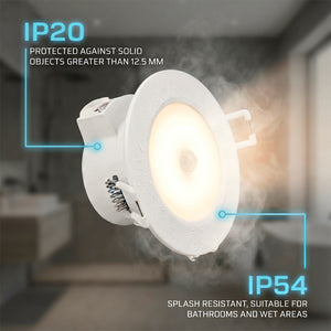 Downlight LED con sensor PIR "CLIO" - 8W - CCT - 700lm - Corte Ø85mm - IP54 (13)