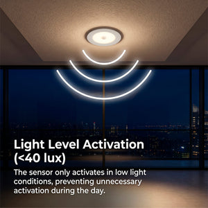 Downlight LED con sensor PIR "CLIO" - 8W - CCT - 700lm - Corte Ø85mm - IP54 (12)