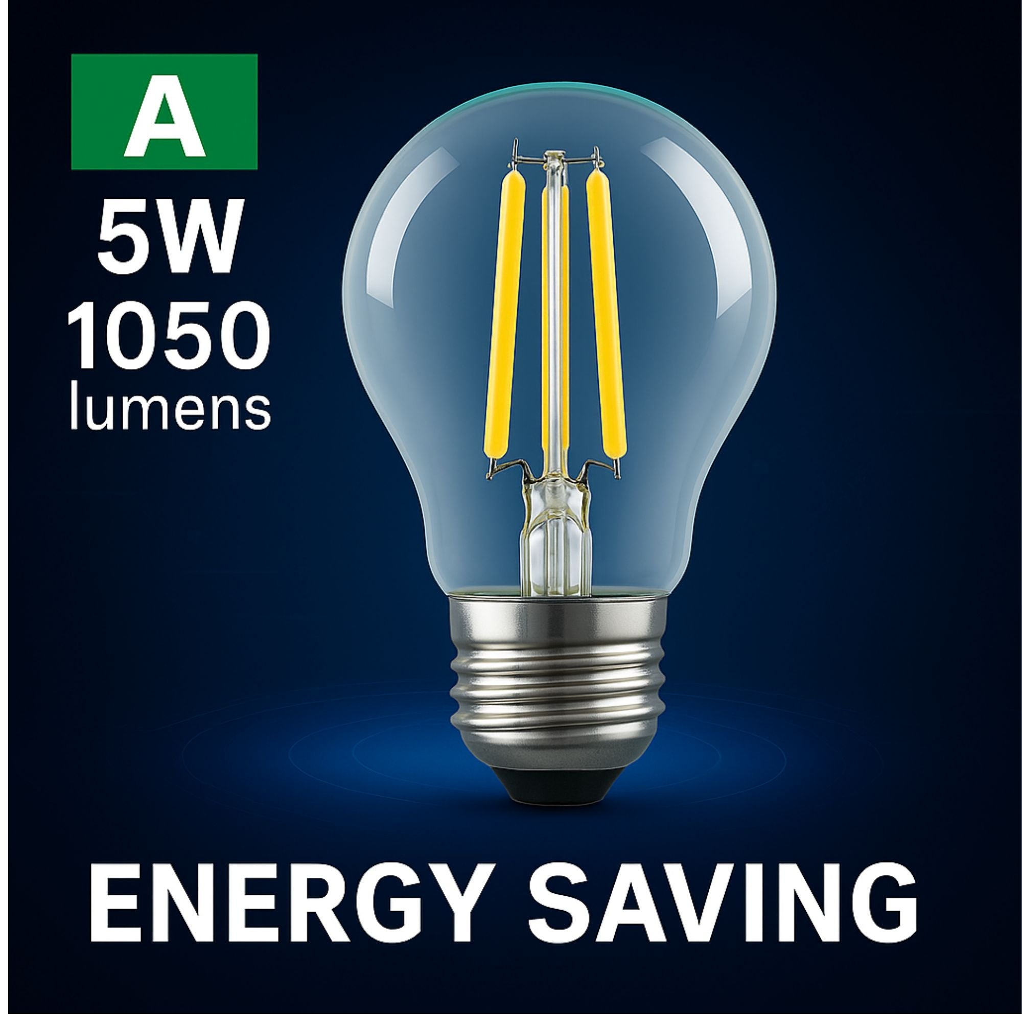 Bombilla LED filamento E27 A60 - 5W - Transparente (1)