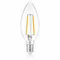 LED Filament Candle Bulb - E14 C35 - 2W - 3000K - Clear 2