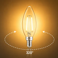 LED Filament Candle Bulb - E14 C35 - 2W - 3000K - Clear 5