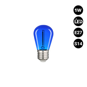 Bombilla LED Filamento - S14 E27 - 1W - Cristal de colores (9)
