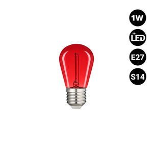 Bombilla LED Filamento - S14 E27 - 1W - Cristal de colores (14)