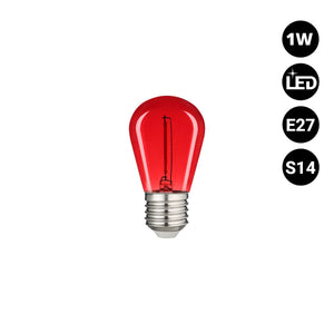 Bombilla LED Filamento - S14 E27 - 1W - Cristal de colores (14)