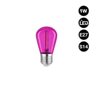 Bombilla LED Filamento - S14 E27 - 1W - Cristal de colores (18)