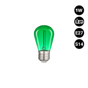 Bombilla LED Filamento - S14 E27 - 1W - Cristal de colores (22)