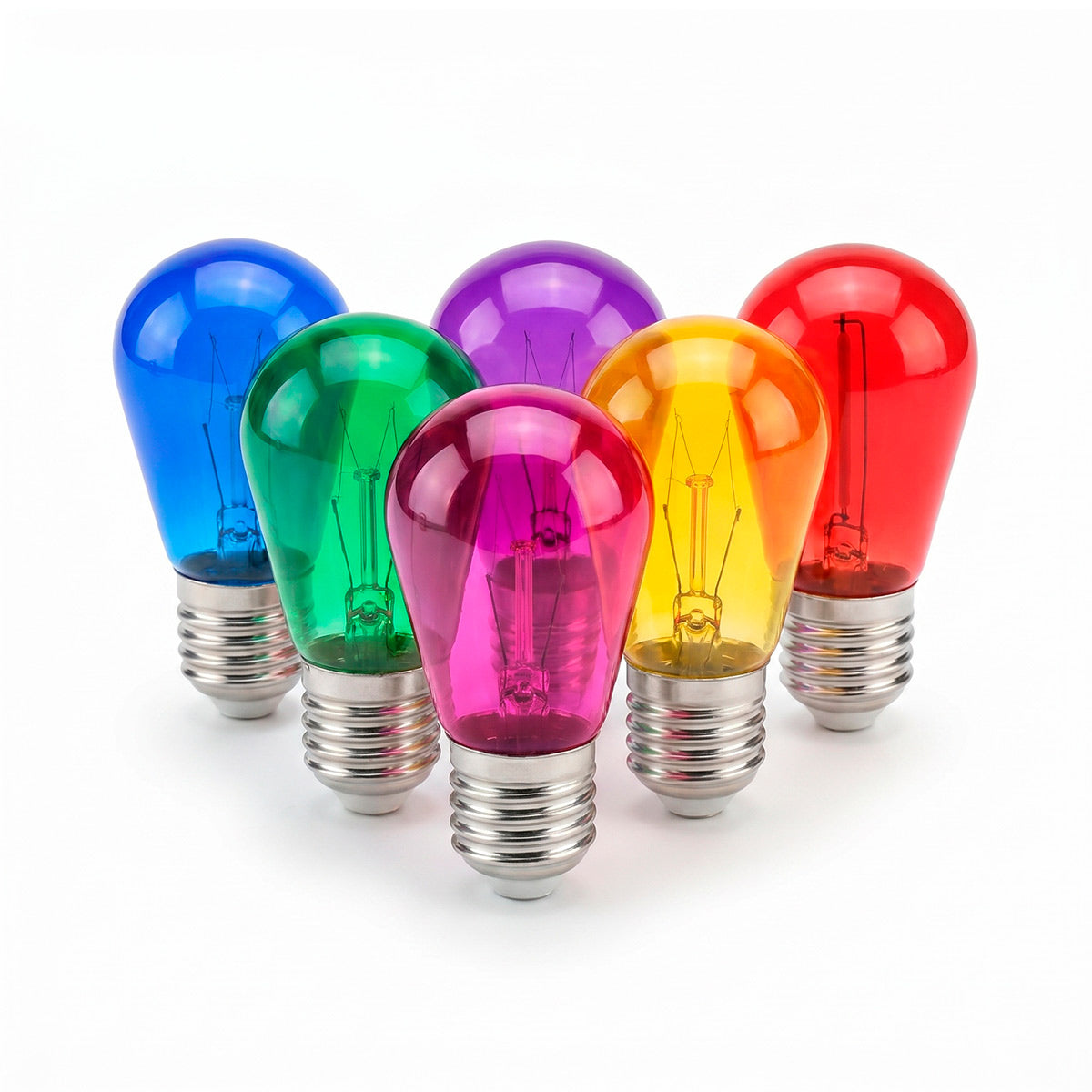Bombilla LED Filamento - S14 E27 - 1W - Cristal de colores