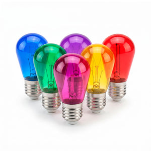 Bombilla LED Filamento - S14 E27 - 1W - Cristal de colores