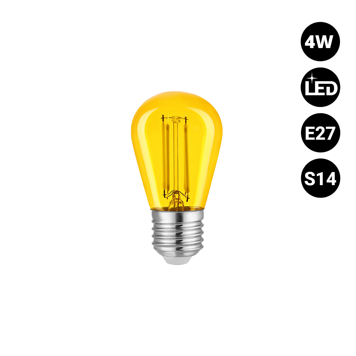 Bombilla LED Filamento - S14 E27 - 4W - Cristal de colores (1)