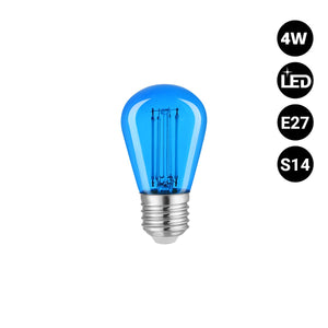 Bombilla LED Filamento - S14 E27 - 4W - Cristal de colores - Barcelona Led-Iluminación