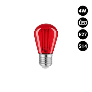 Bombilla LED Filamento - S14 E27 - 4W - Cristal de colores - Barcelona Led-Iluminación