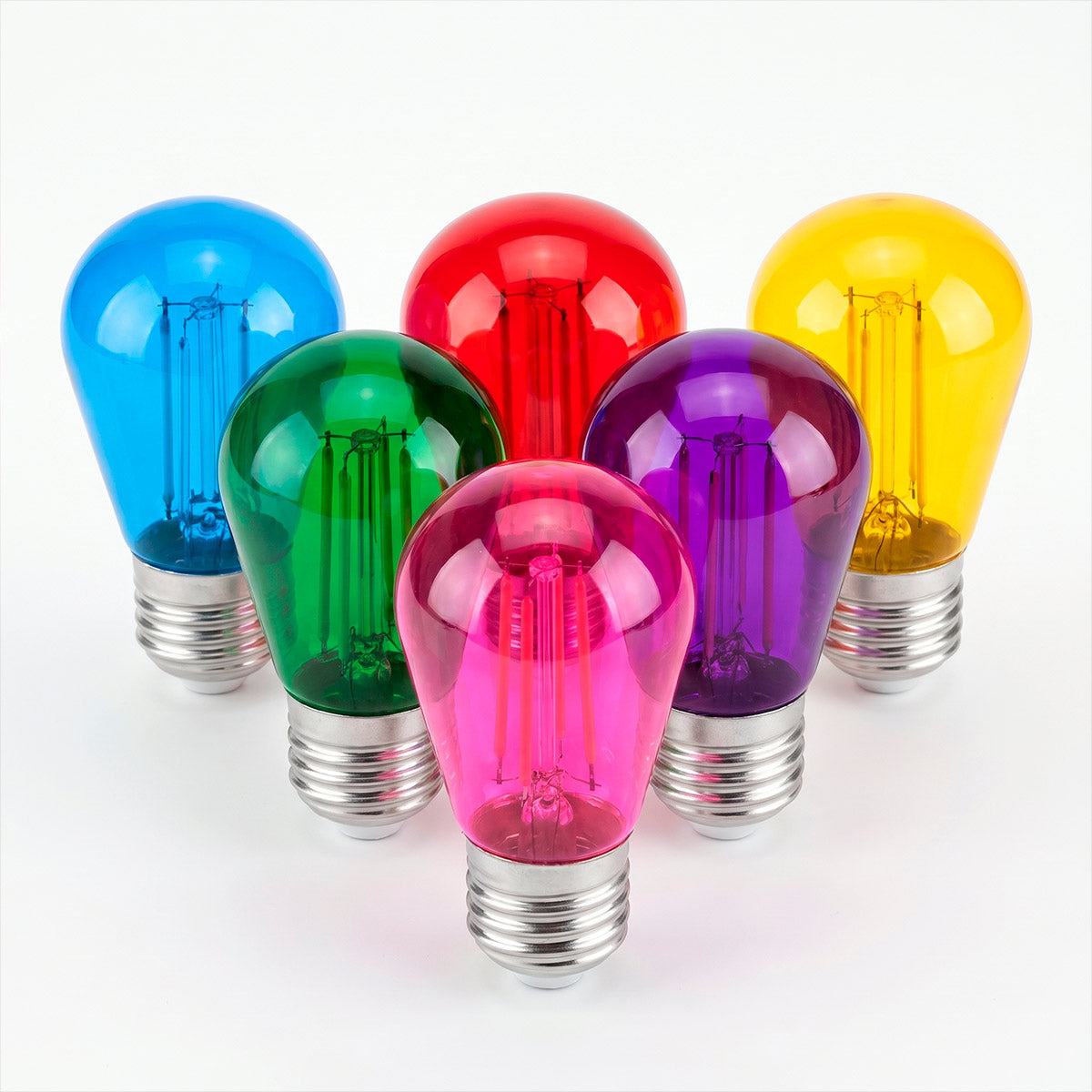 Bombilla LED Filamento - S14 E27 - 4W - Cristal de colores