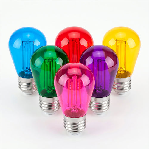 LED-Filamentlampe – S14 E27 – 4 W – Farbglas
