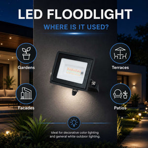 Proyector LED de exterior - RGBCW - 10W - mando a distancia IR - IP65 (6)