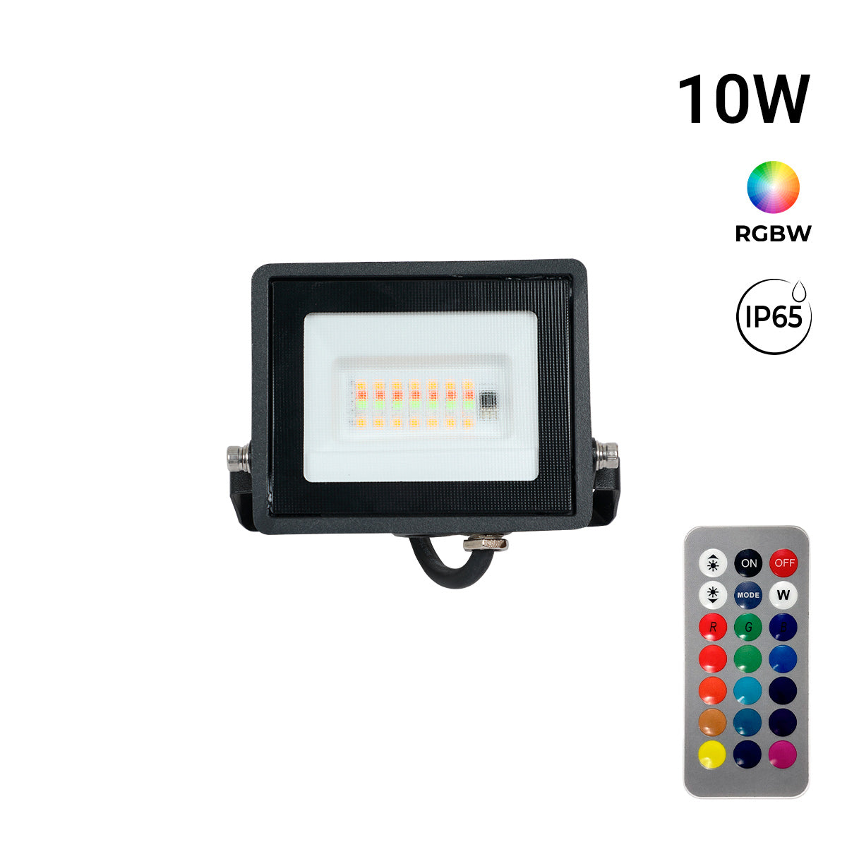 Proyector LED de exterior - RGBCW - 10W - mando a distancia IR - IP65
