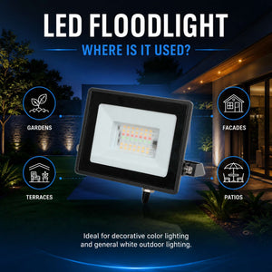 Proyector LED de exterior - RGBCW - 20W - mando a distancia IR - IP65 (6)