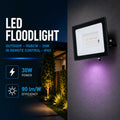 Projecteur LED extérieur - RGBCW - 30 W - Télécommande infrarouge - IP65 5