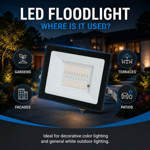 Proyector LED de exterior - RGBCW - 50W - mando a distancia IR - IP65 (8)