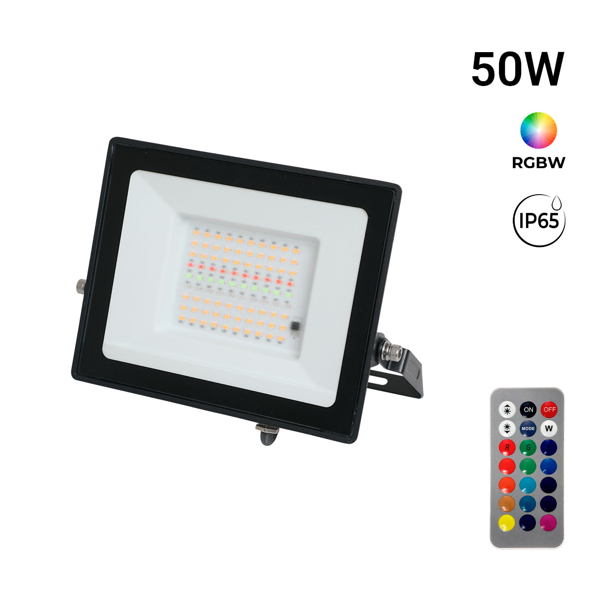 Proyector LED de exterior - RGBCW - 50W - mando a distancia IR - IP65