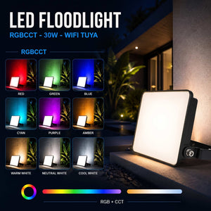 Proyector LED de exterior - RGBCCT - 30W - control WIFI/TUYA APP - IP65 (4)