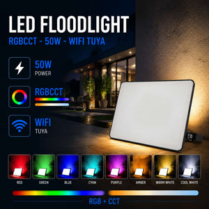 Proyector LED de exterior - RGBCCT - 50W - control WIFI/TUYA APP - IP65 (6)