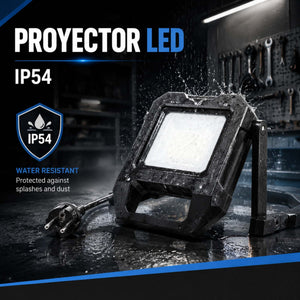 Reflector LED portátil de trabajo con cable y soporte - 20W - 6500K - IP54 (5)
