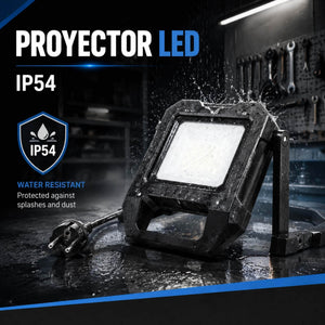 Reflector LED portátil de trabajo con cable y soporte - 30W - 6500K - IP54 (5)