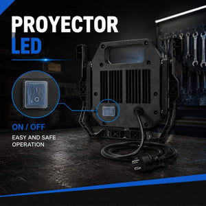 Reflector LED portátil de trabajo con cable y soporte - 50W - 6500K - IP54 (7)