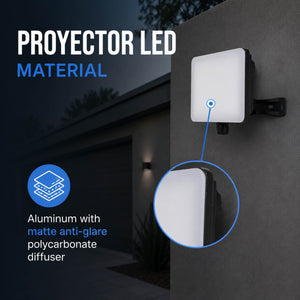 Proyector LED de exterior - 10W - 100 lm/W - Sensor Series - Negro - IP65 (1)