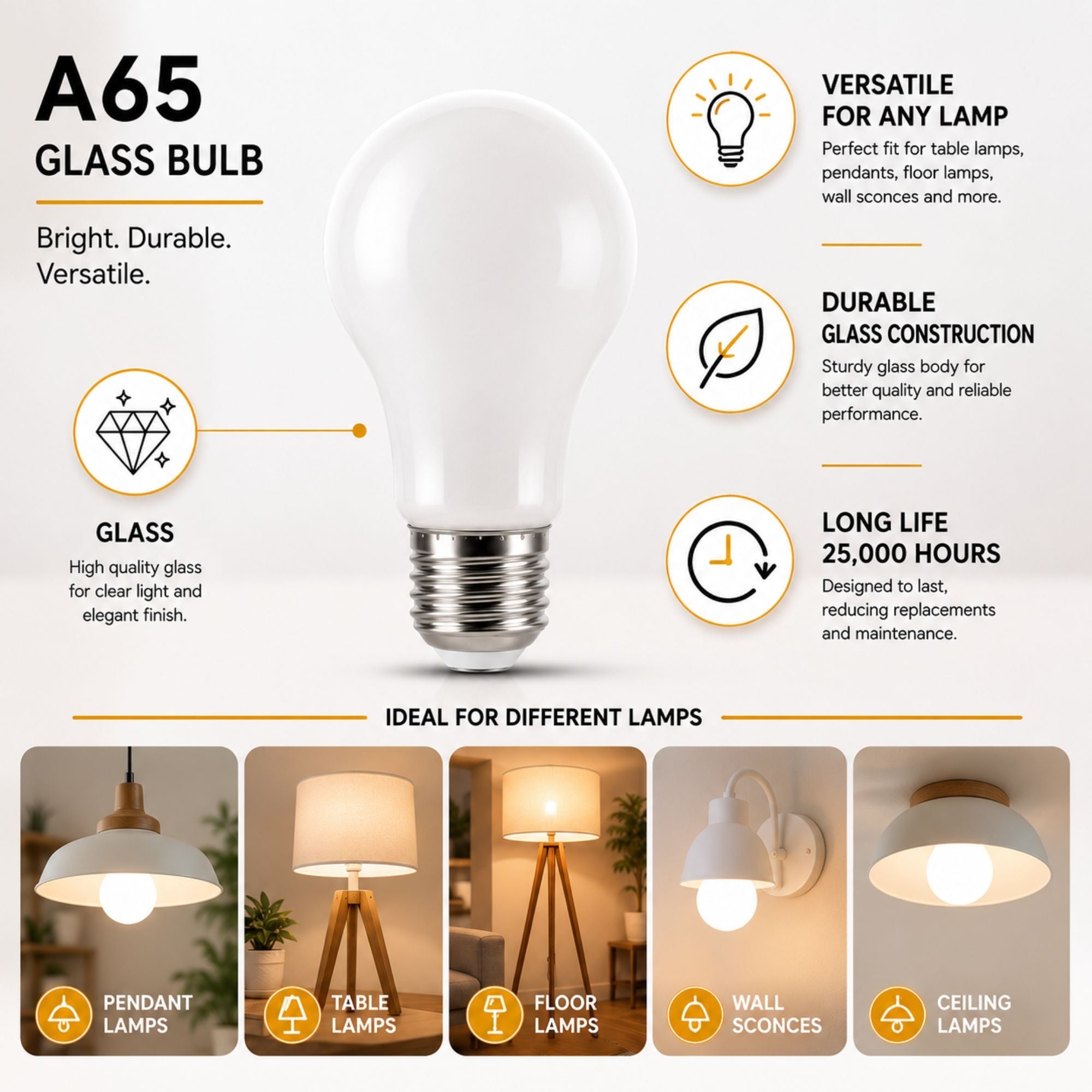 Bombilla LED decorativa "Milky" - E27 A65 - 10W - 3000K - 1200lm (1)