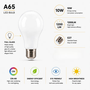 Bombilla LED decorativa "Milky" - E27 A65 - 10W - 3000K - 1200lm (2)