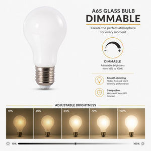 Bombilla LED decorativa "Milky" - Regulable - E27 A65 - 10W - 3000K - 1200lm (2)