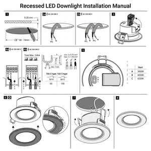 Downlight LED "Avalor" basculante - TRIAC dimmable - 5.5W - CCT - Corte Ø 70mm - IP44 (19)