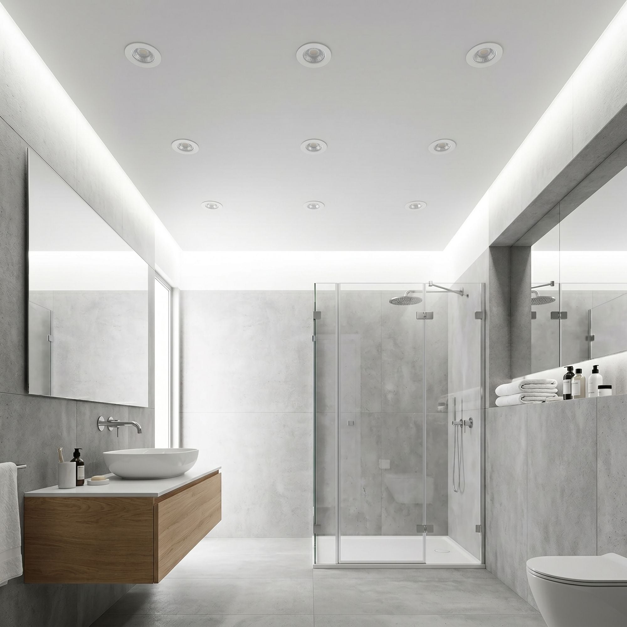 Downlight LED "Avalor" empotrable - TRIAC dimmable - 5.5W - CCT - Corte Ø 70mm - IP65 (1)