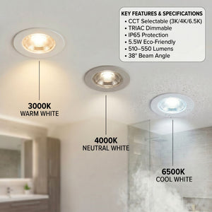 Downlight LED "Avalor" empotrable - TRIAC dimmable - 5.5W - CCT - Corte Ø 70mm - IP65 (11)