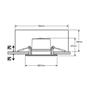Downlight LED "Avalor" empotrable - TRIAC dimmable - 5.5W - CCT - Corte Ø 70mm - IP65 (18)