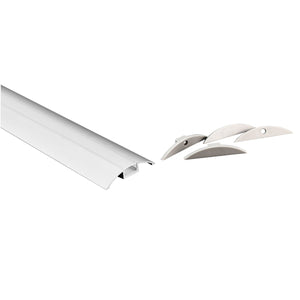 Perfil de aluminio para tira LED - Media luna - Kit completo - 58x9mm - 2 metros - Barcelona Led-Accesorios