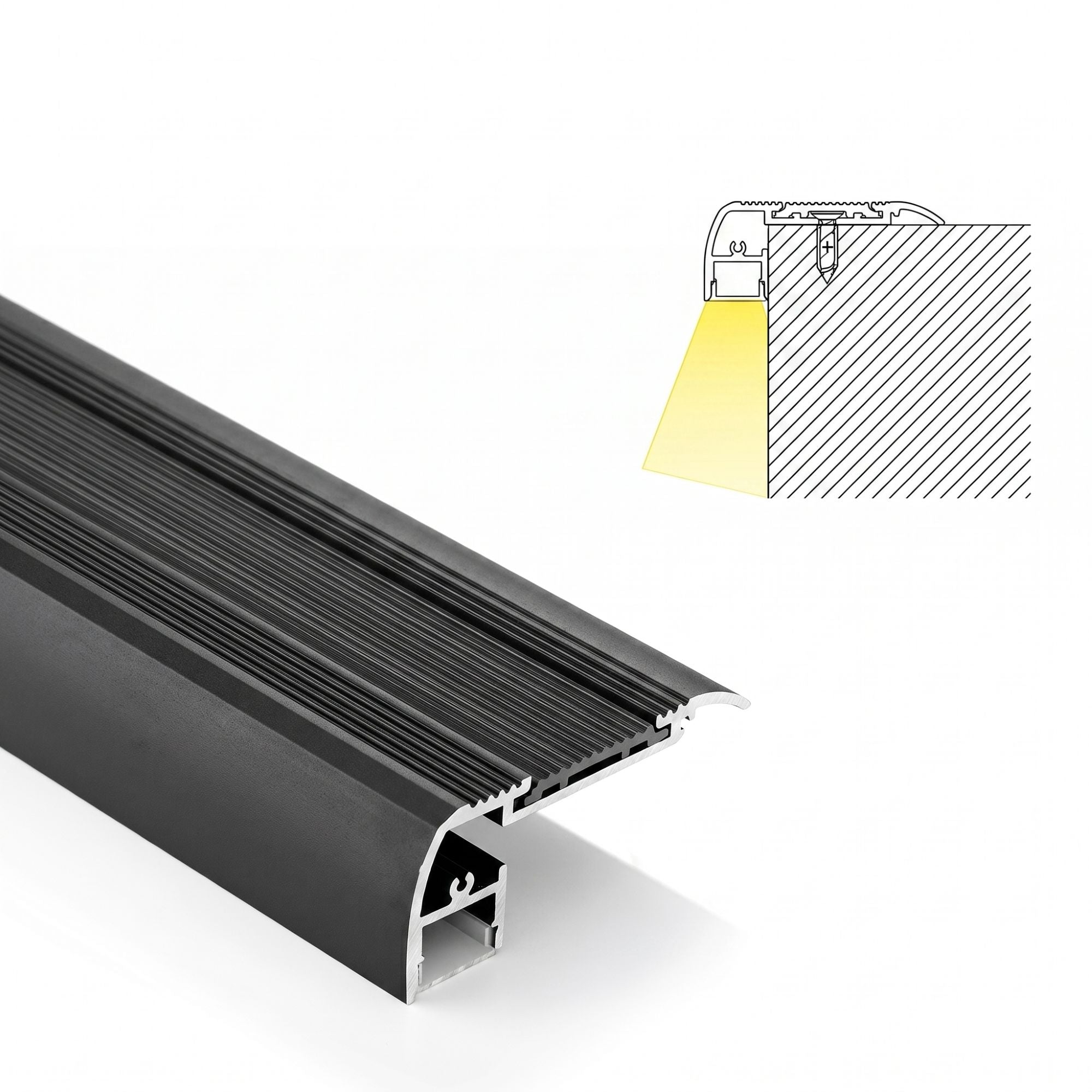Perfil tira LED para escaleras - 65X27.5mm - 2 metros