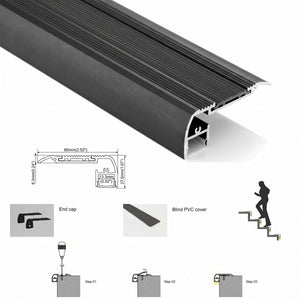 Perfil tira LED para escaleras - 65X27.5mm - 2 metros - Barcelona Led-