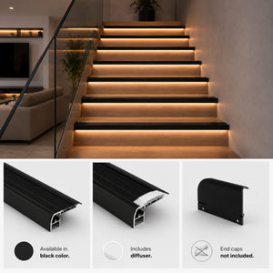 Perfil tira LED para escaleras - 65X27.5mm - 2 metros (9)