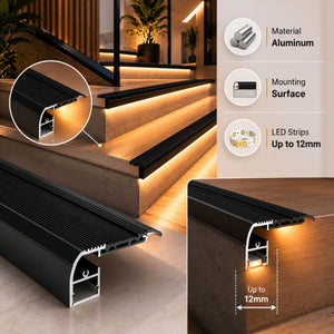 Perfil tira LED para escaleras - 65X27.5mm - 2 metros (11)