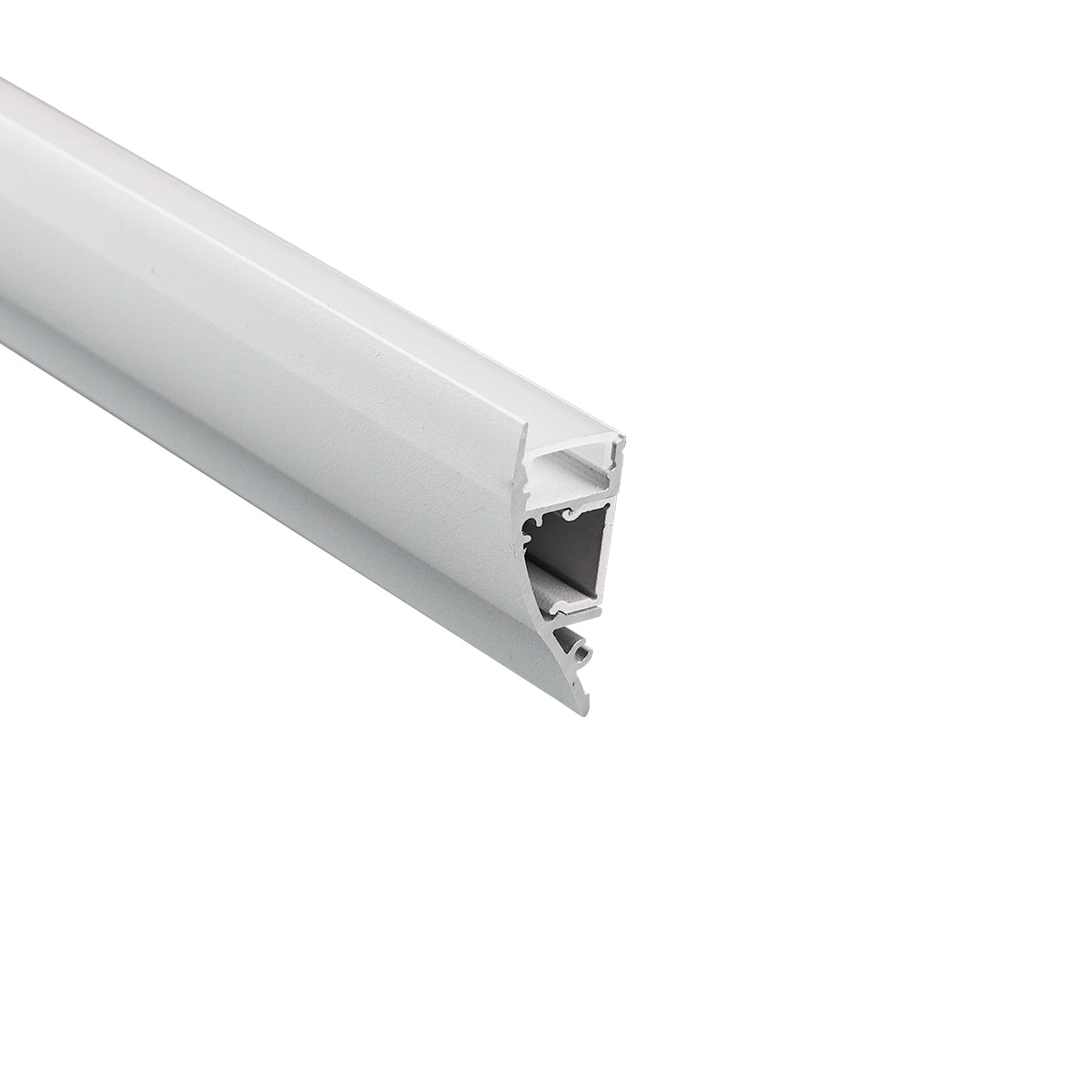 Perfil de aluminio para tira LED - Bañador de pared - Kit completo - 18x44mm - 2 metros