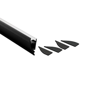 Perfil de aluminio para tira LED - Bañador de pared - Kit completo - 18x44mm - 2 metros (4)