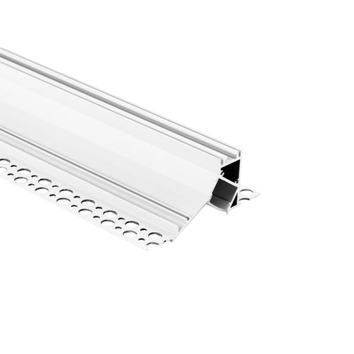Integrated/trimless LED strip profile for corners - 94 x 34mm - Complete kit - 2 meters