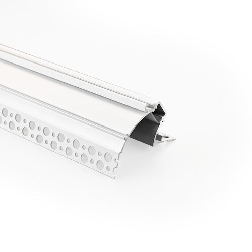 Integrated/trimless corner LED strip profile - Wall washer - 59 x 72mm - Complete kit - 2 meters